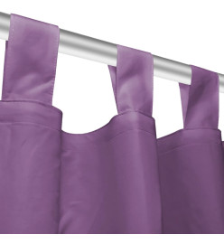 Rideau occultant avec boucles 2 pcs 140 x 225 cm Lilas