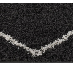 Tapis shaggy à poils longs Crème et anthracite 120x170 cm