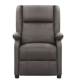 Fauteuil de massage gris cuir véritable