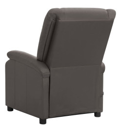 Fauteuil de massage gris cuir véritable