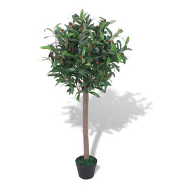 Laurier artificiel avec pot 120 cm Vert