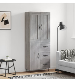 Buffet haut Sonoma gris 69,5x34x180 cm Bois d'ingénierie