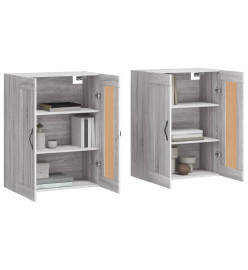 Armoires murales 2 pcs sonoma gris bois d'ingénierie