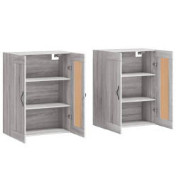 Armoires murales 2 pcs sonoma gris bois d'ingénierie