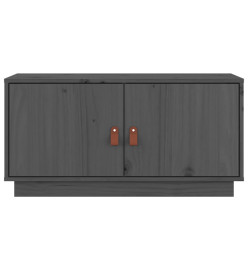 Meuble TV Gris 80x34x40 cm Bois de pin massif