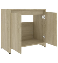 Armoire de salle de bain Chêne sonoma 60x33x61 cm Aggloméré