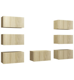 Meubles TV 7 pcs Chêne sonoma 30,5x30x60 cm Aggloméré