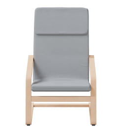 Chaise de relaxation avec repose-pied Gris clair Tissu