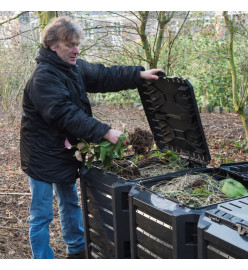 Nature Bac à compost Noir 1200 L