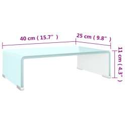 Meuble TV/Support pour moniteur 40x25x11 cm verre vert