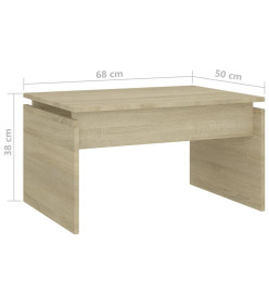 Table basse Chêne sonoma 68x50x38 cm Aggloméré