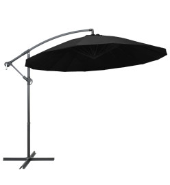 Parasol suspendu Noir 3 m Mât en aluminium