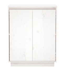 Buffet Blanc 60x34x75 cm Bois massif de pin