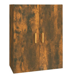 Armoire murale suspendue Chêne fumé 69,5x34x90 cm