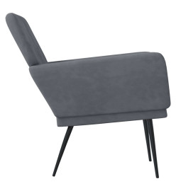 Fauteuil Gris foncé 62x79x79 cm Velours