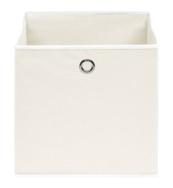 Boîtes de rangement 10 pcs Blanc 32x32x32 cm Tissu