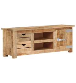 Meuble TV 110x30x40 cm Bois de manguier brut