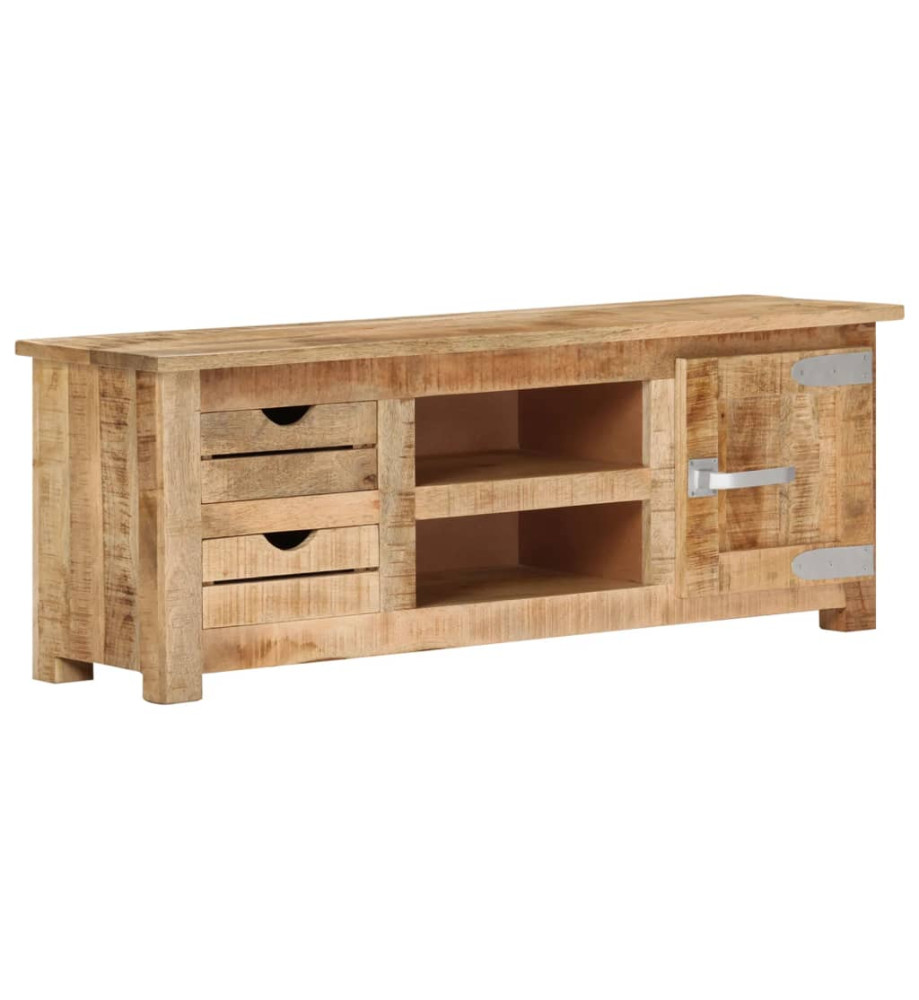 Meuble TV 110x30x40 cm Bois de manguier brut