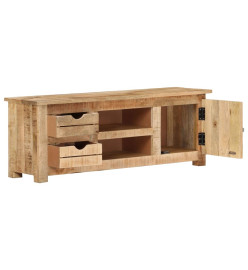 Meuble TV 110x30x40 cm Bois de manguier brut