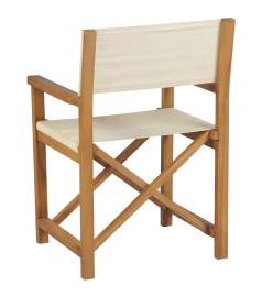 Chaises de metteur en scène pliantes lot de 2 Bois teck massif