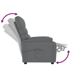 Fauteuil inclinable électrique Gris Similicuir