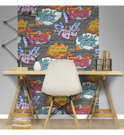 DUTCH WALLCOVERINGS Papier peint Graffiti Multicolore L179-01