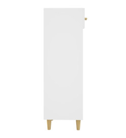 Armoire à chaussure Blanc brillant 30x35x105 cm Bois ingénierie