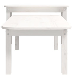 Ensemble de tables basses 2 pcs Blanc Bois massif de pin