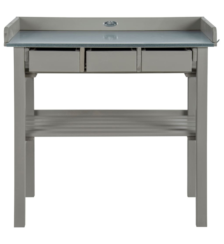 Esschert Design Table de rempotage grise CF29G