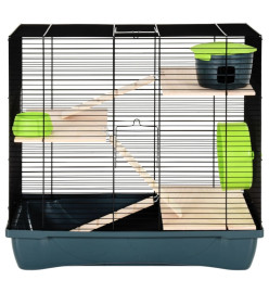 Cage pour hamsters gris 58x32x54 cm polypropylène et métal