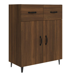 Buffet chêne marron 69,5x34x90 cm bois d'ingénierie