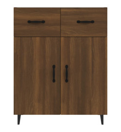 Buffet chêne marron 69,5x34x90 cm bois d'ingénierie