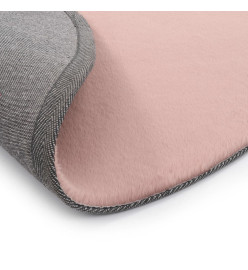 Tapis 80 cm Fausse fourrure de lapin Vieux rose