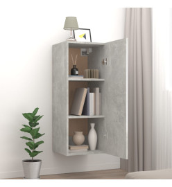 Armoire murale Gris béton 34,5x34x90 cm Bois d'ingénierie