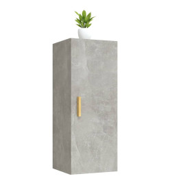 Armoire murale Gris béton 34,5x34x90 cm Bois d'ingénierie