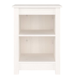 Tables de chevet 2 pcs Blanc 40x35x55 cm Bois de pin solide