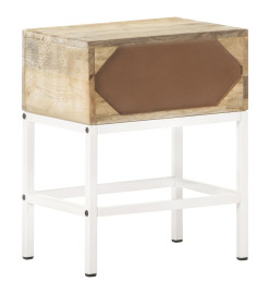 Table de chevet 40x30x50 cm Bois de manguier massif