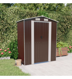 Abri de jardin Marron foncé 192x108x223 cm Acier galvanisé