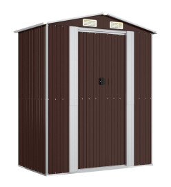 Abri de jardin Marron foncé 192x108x223 cm Acier galvanisé