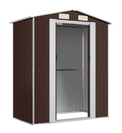 Abri de jardin Marron foncé 192x108x223 cm Acier galvanisé