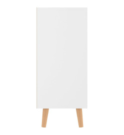 Buffet Blanc brillant 90x30x72 cm Aggloméré