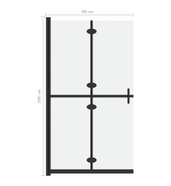 Paroi de douche pliable Verre ESG dépoli 90x190 cm