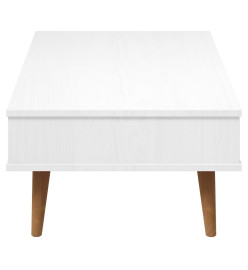 Table basse MOLDE Blanc 100x55x31 cm Bois de pin massif