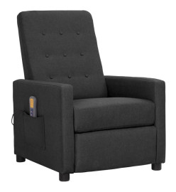 Fauteuil de massage inclinable Gris foncé Tissu