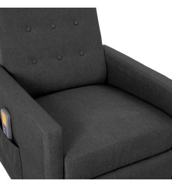 Fauteuil de massage inclinable Gris foncé Tissu