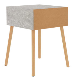 Tables de chevet 2 pcs Gris béton 40x40x56 cm Aggloméré