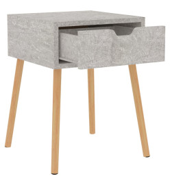 Tables de chevet 2 pcs Gris béton 40x40x56 cm Aggloméré