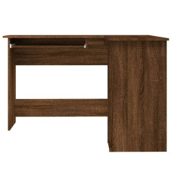 Bureau d'angle chêne marron 120x140x75 cm bois d'ingénierie