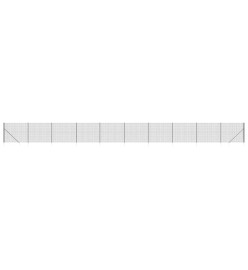 Clôture en treillis métallique et ancrage anthracite 1,4x25 m