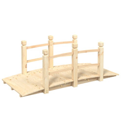 Pont de jardin avec garde-corps 150x67x56cm bois massif épicéa